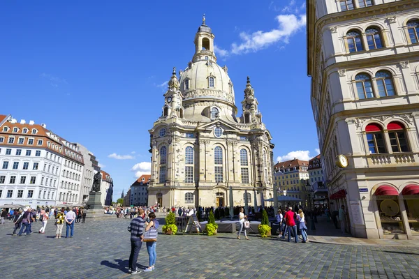Frauenkirche, Dresden, Church of Our Lady — Stok fotoğraf