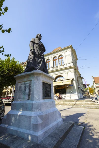 Statue of Father Girard, Fribourg — Stock Photo, Image