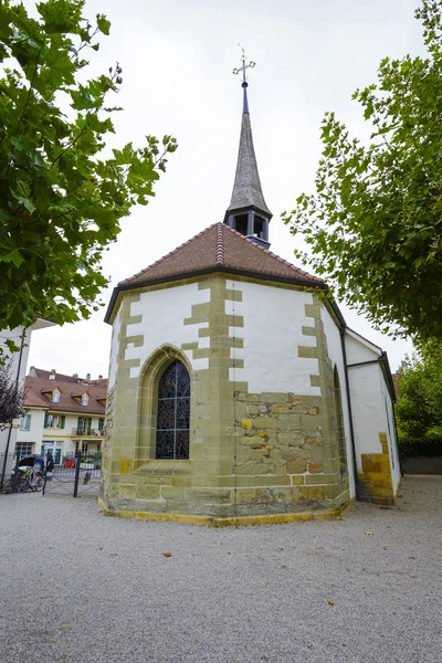 A Igreja Francesa em Murten (Morat ) — Fotografia de Stock
