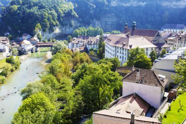 Fribourg, yeşil alanların peyzaj 