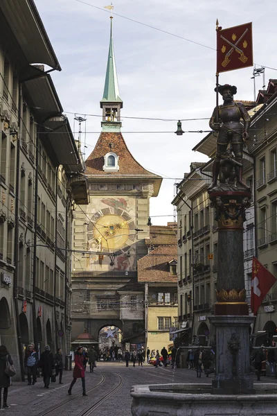 베른, 스위스에 있는 시계탑 — 스톡 사진