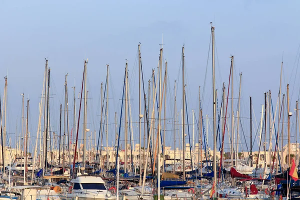 Alicante España 2019 Muchos Veleros Juntos Puerto — Foto de Stock