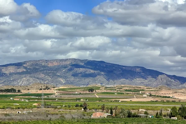 Aperçu du domaine avec un ciel nuageux magnifique — Photo