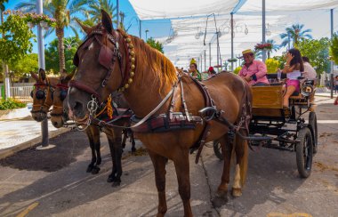 ANDUJAR,SPAIN - September, 6: Participants in the fair of the ho