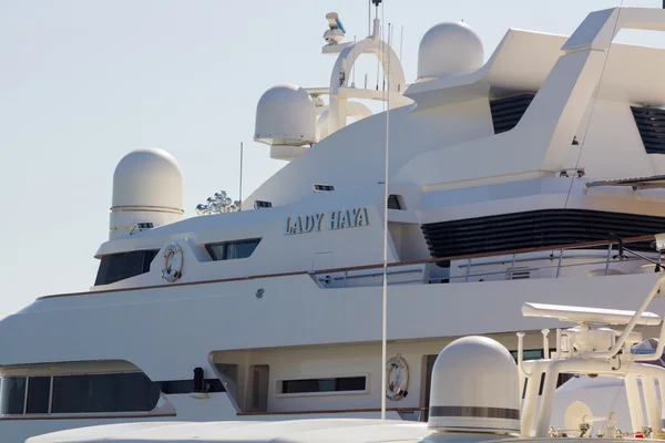 Marbella, Spain September 3, 2014: Lady Haya famous luxury yacht — Stock Photo, Image