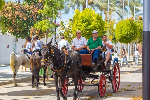 Andujar, spanien - september, 6: teilnehmer an der messe der ho — Stockfoto