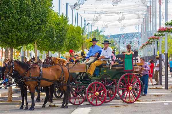 ANDUJAR, ESPANHA - 6 de setembro: Participantes na feira do ho — Fotografia de Stock