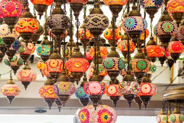 decorat renkli lambalar Arap tarzı ile güzel arka plan