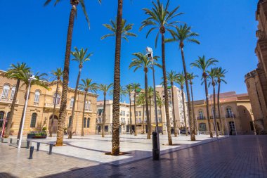 Cathedral Square in Almeria, Spain clipart