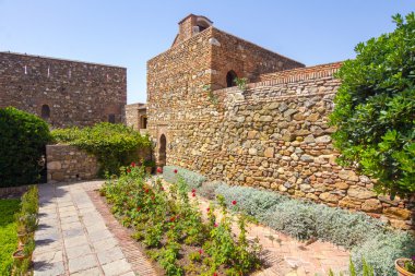 Avlu ve m Alcazaba ünlü saray bahçeleri