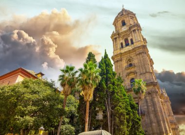 Çan kulesi ve vücut bulma katedral Malaga, İspanya