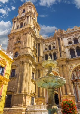 Katedral Meydanı ve piskoposluk Sarayı Malaga, İspanya