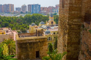 Malaga Alcazaba yüzyıl X Arap dönemin Malaga Sp içinde