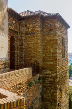 Malaga Alcazaba yüzyıl X Arap dönemin Malaga Sp içinde