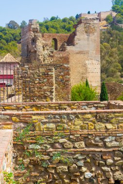 Malaga Alcazaba yüzyıl X Arap dönemin Malaga Sp içinde