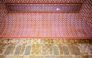 tavan Malag Alcazaba ünlü Sarayı dekore edilmiş