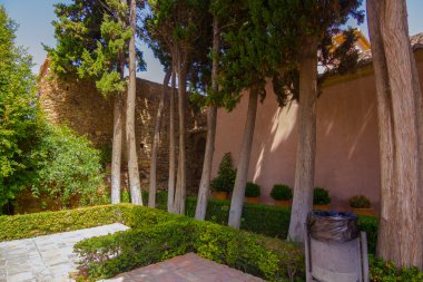 Malaga Alcazaba yüzyıl X Arap dönemin Malaga Sp içinde