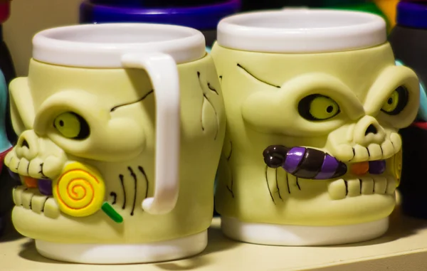 Cup one with  skull — Stock Photo, Image