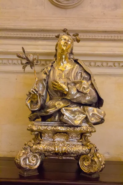Busto in oro e argento della Vergine Maria — Foto Stock