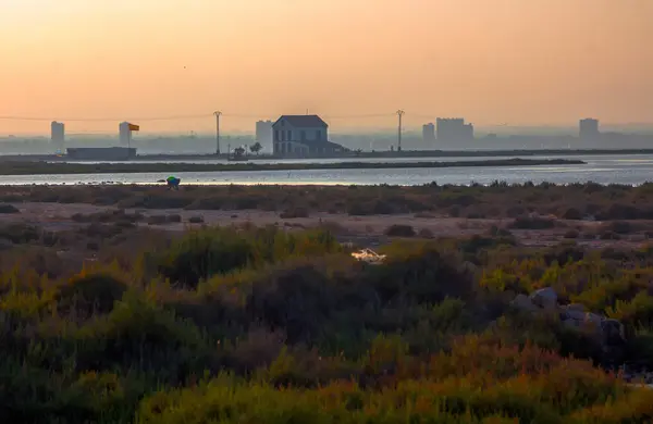 San Javier, İspanya'nın doğal rezerv günbatımı — Stok fotoğraf