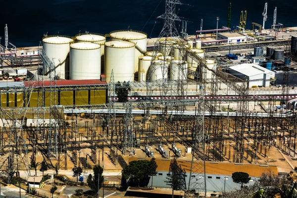 Deposits of a refinery and power — Stock Photo, Image