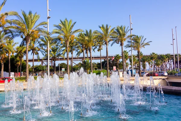 Park fontän Nicolas Salmeron i Almería, Spain — Stockfoto