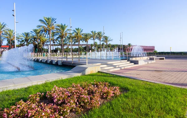 Nice walking areas of Nicolas Salmeron Park Almería, España — Foto de Stock