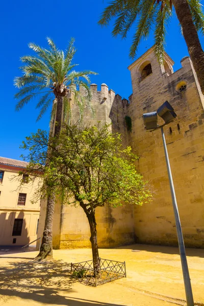 Väggar och trädgårdarna i Alcazar de Cordoba, Spanien — Stockfoto