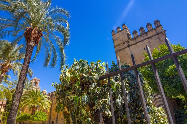 Ściany i ogrody Alcazar de Cordoba, Hiszpania — Zdjęcie stockowe