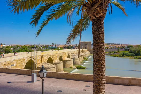 Romaren överbryggar över floden Guadalquivir i Cordoba, Spanien — Stockfoto