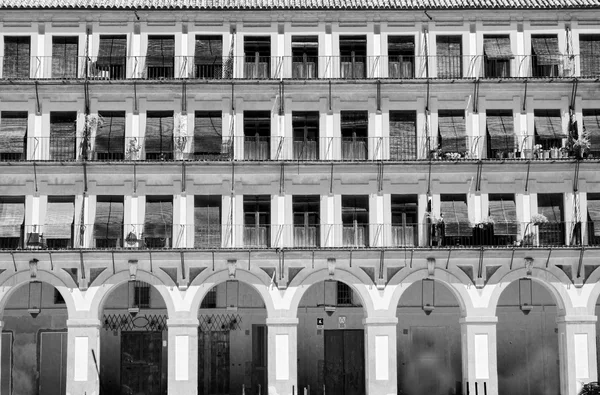 Fundo da Plaza de la Corredera a partir do ano 1683 em Córdoba — Fotografia de Stock