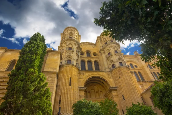 Είσοδος στον καθεδρικό ναό της Ενανθρωπήσεως στη Μάλαγα της Ισπανίας — Φωτογραφία Αρχείου