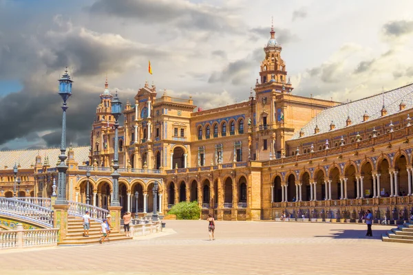 Berühmte Plaza von Spanien in Sevilla, Spanien — Stockfoto