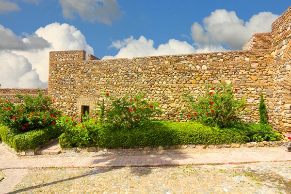 O Alcazaba de Málaga Século X no período árabe em Málaga Sp — Fotografia de Stock