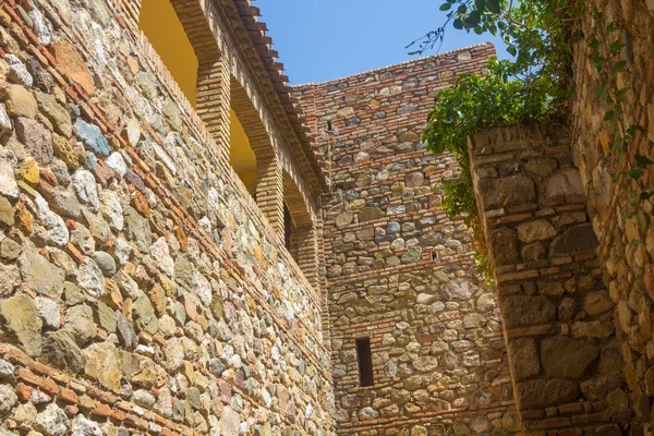 O Alcazaba de Málaga Século X no período árabe em Málaga Sp — Fotografia de Stock