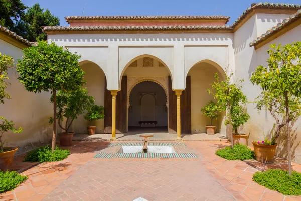 De Alcazaba van Malaga eeuw X in de Arabische periode in Malaga Sp — Stockfoto