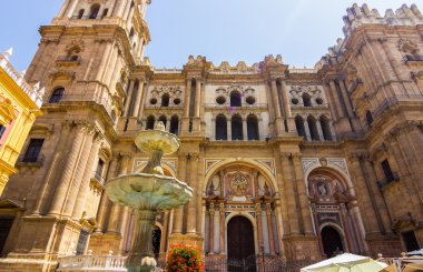 Katedral Meydanı ve piskoposluk Sarayı Malaga, İspanya