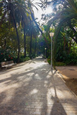 Parque de Malaga, Spa bahçeleri ile yürüyüş yolları