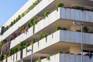 Pretty typical white houses Puerto Banus, Malaga España