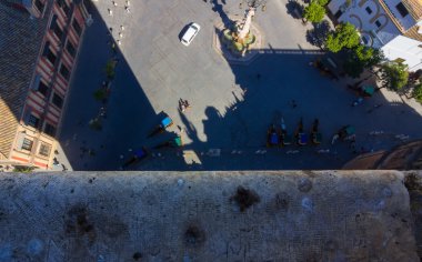 Sevilla, İspanya'nın şehrin havadan görünümü