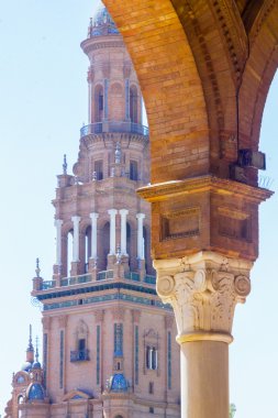 Ünlü Meydanı İspanya'nın Seville sütunların Ayrıntılar 