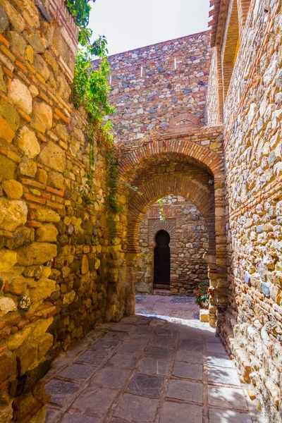 Alcazaba i Malaga-talet X i den arabiska perioden i Malaga Sp — Stockfoto