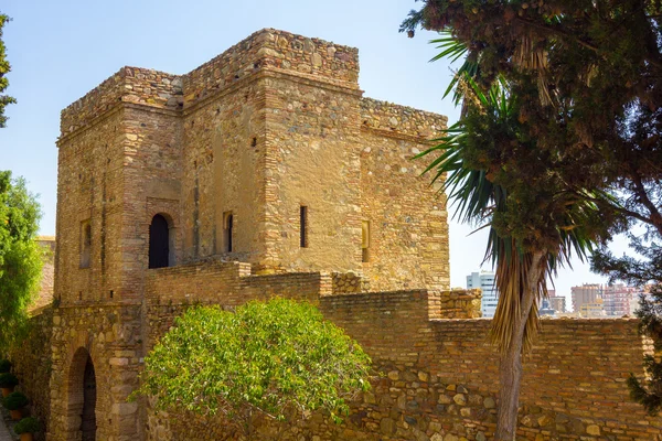 O Alcazaba de Málaga Século X no período árabe em Málaga Sp — Fotografia de Stock