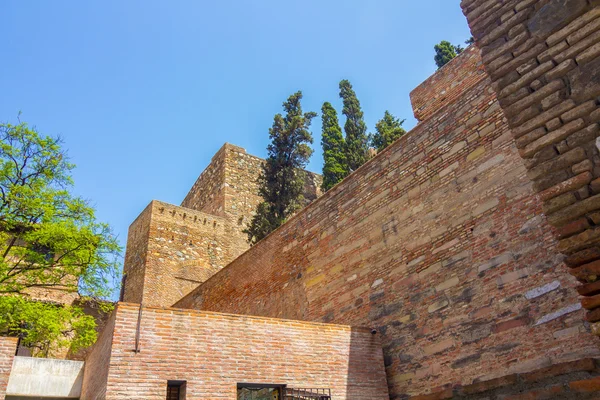 Alcazaba Malaga století X v období arabské v Malaze Sp — Stock fotografie