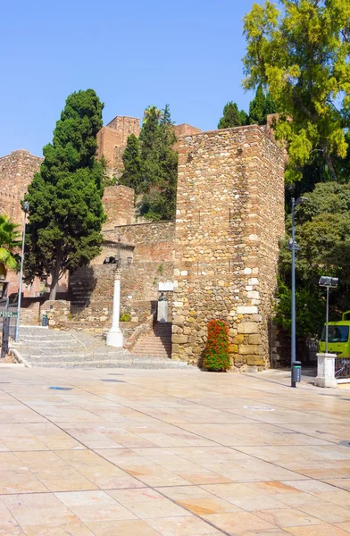 O Alcazaba de Málaga Século X no período árabe em Málaga Sp — Fotografia de Stock