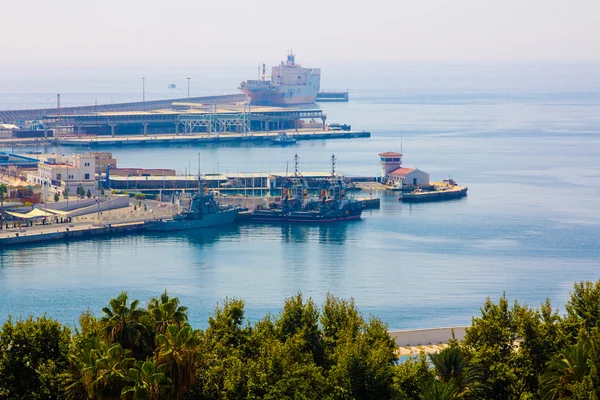 Docks in the city of Malaga, Spain — Stock Photo, Image