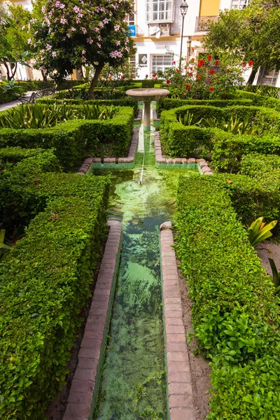 大教堂的西班牙马拉加的花园 — 图库照片