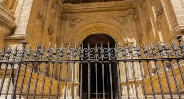 Entrance to the Cathedral of the Incarnation in Malaga, Spain — Stock Photo, Image