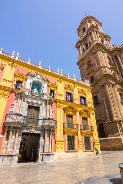 Cathedral Square and the episcopal palace in Malaga, Spain — Stock Photo, Image