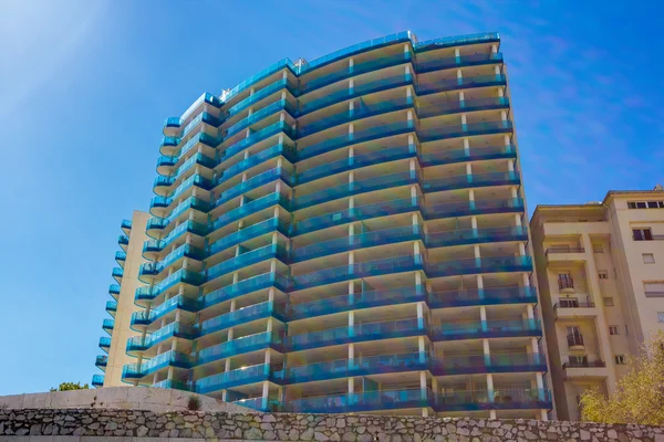 Modern blue glass building — Stock Photo, Image